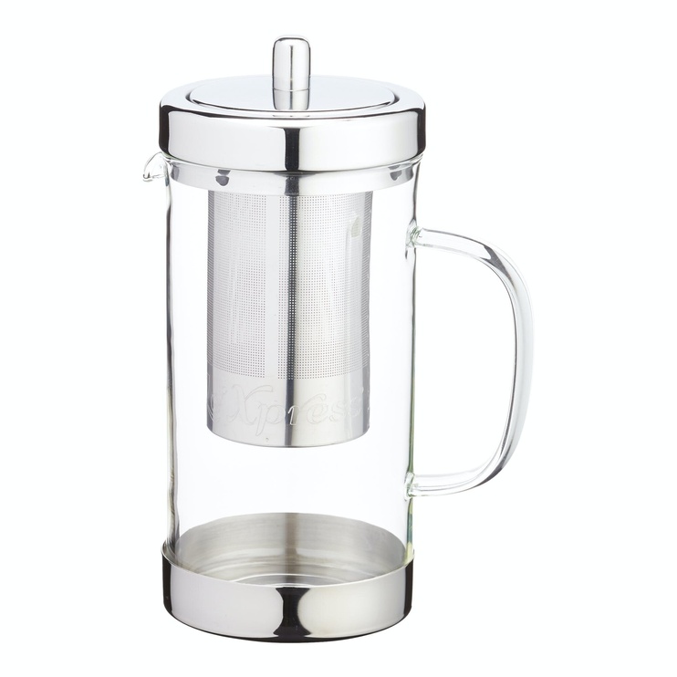 Чайник для заварки Le'Xpress STAINLESS STEEL GLASS INFUSER TEAPOT, в коробці, 1000 мл. (KCLXTEAJUG) KCLXTEAJUG фото