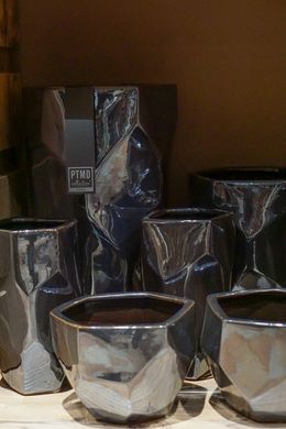 Кашпо PTMD DAVIS Pot m silver_nordic_shape 19.0 x 13.0 см. 672 247-PT 672247-PT фото
