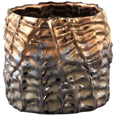 Кашпо PTMD DRUPY Pot round s bronze_matt_petrol 12.0 x 11.0 см. 670 587-PT 670587-PT фото
